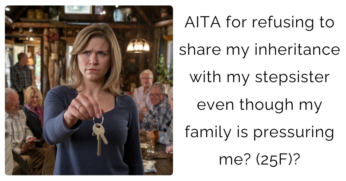 AITA for refusing to share my inheritance with my stepsister even though my family is pressuring me? (25F)?