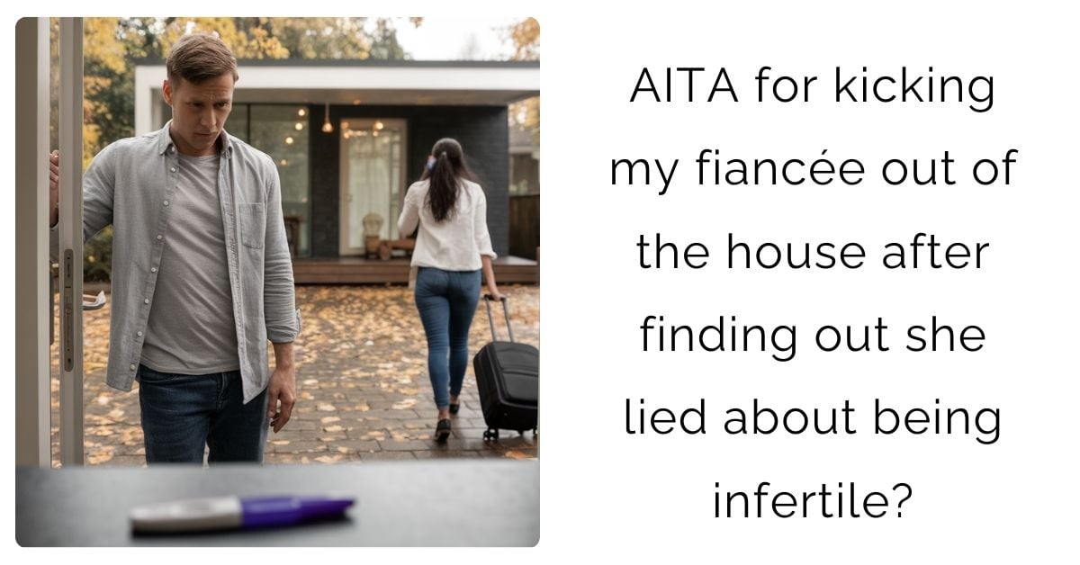 AITA for kicking my fiancée out of the house after finding out she lied about being infertile?