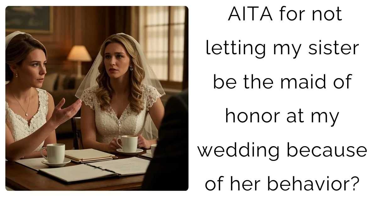 AITA for not letting my sister be the maid of honor at my wedding because of her behavior?