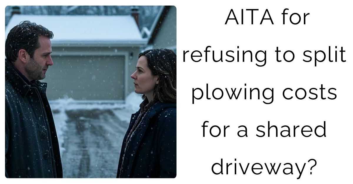 AITA for refusing to split plowing costs for a shared driveway?