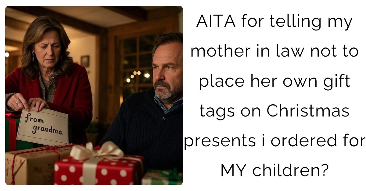 AITA for telling my mother in law not to place her own gift tags on Christmas presents i ordered for MY children?