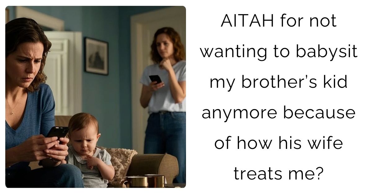 AITAH for not wanting to babysit my brother’s kid anymore because of how his wife treats me?