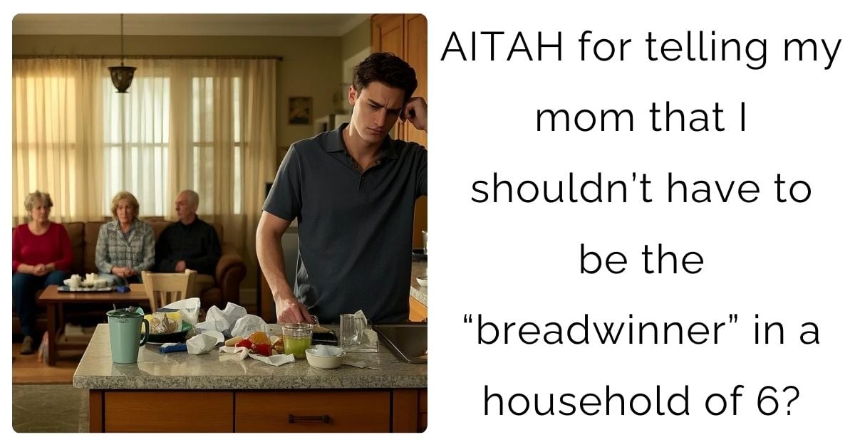 AITAH for telling my mom that I shouldn’t have to be the “breadwinner” in a household of 6?