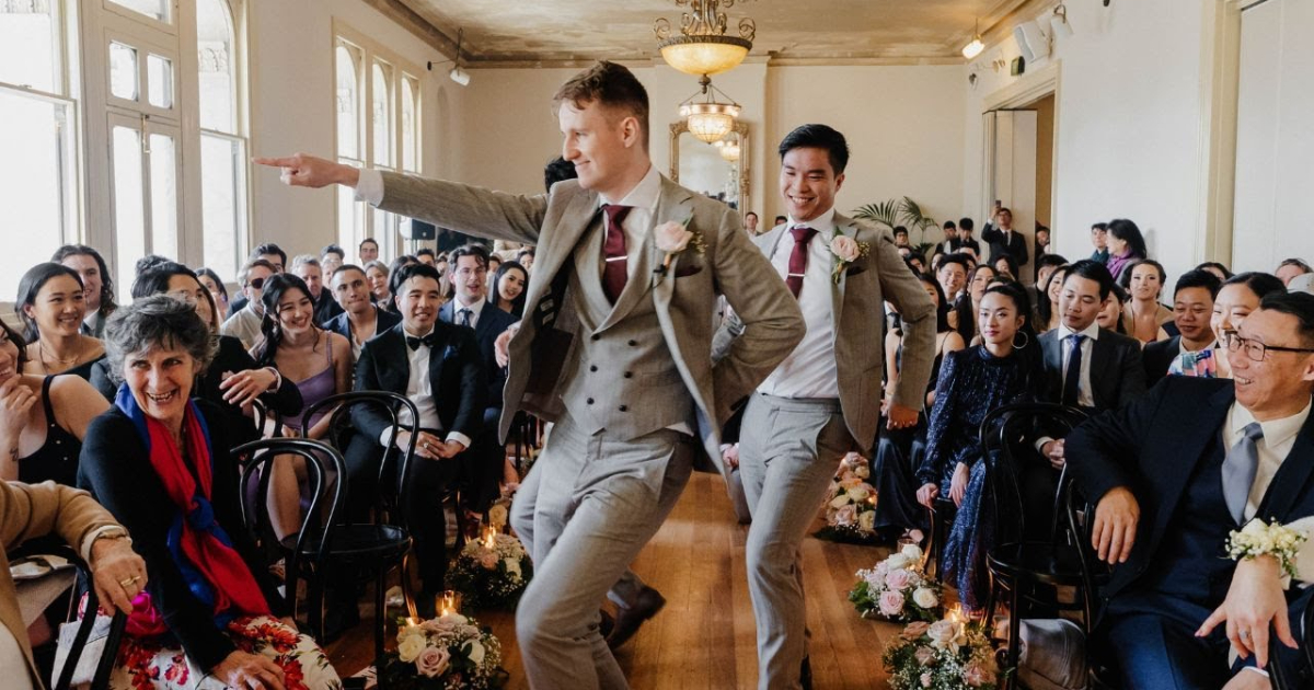 Daniel Lewis’ Show-Stopping Dance Entrance With Groomsmen Makes Wedding Viral