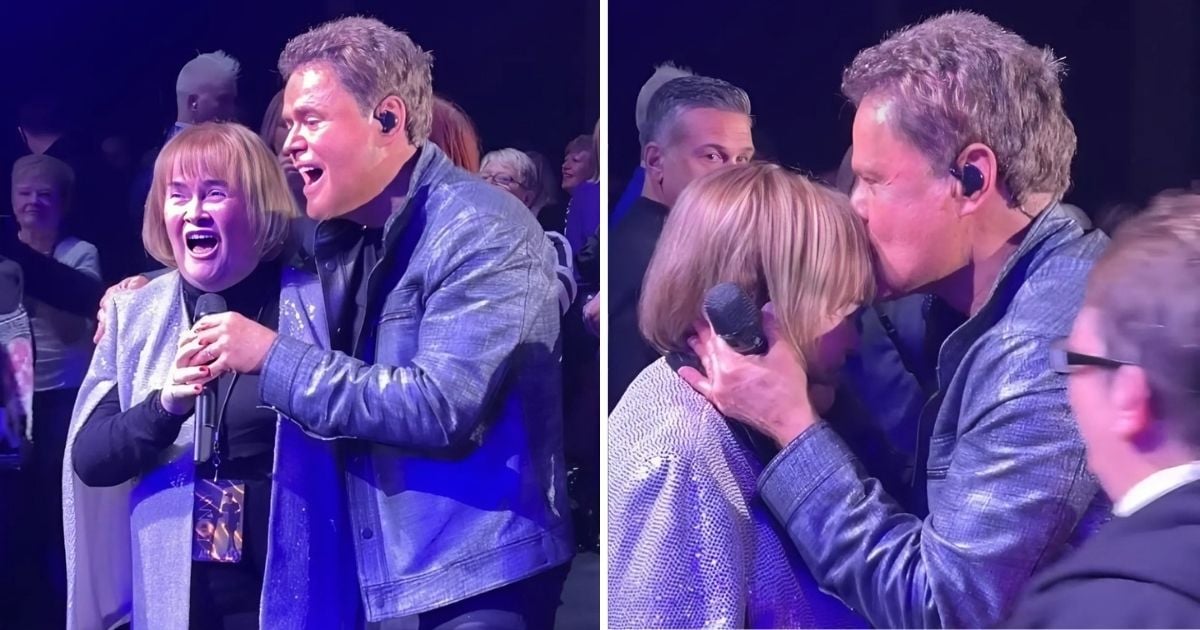 Donny Osmond And Susan Boyle Leave Glasgow Speechless With Their Surprise Duet And Tender Kiss