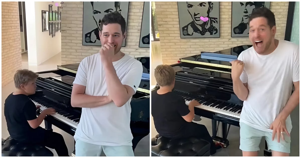 Michael Bublé Chokes Up Hearing His Son Play His Song On Piano