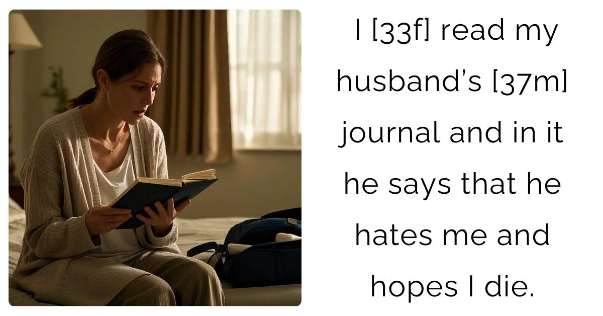 I [33f] read my husband’s [37m] journal and in it he says that he hates me and hopes I die.