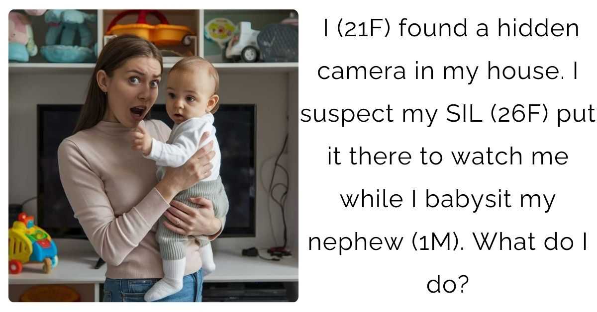 I (21F) found a hidden camera in my house. I suspect my SIL (26F) put it there to watch me while I babysit my nephew (1M). What do I do?