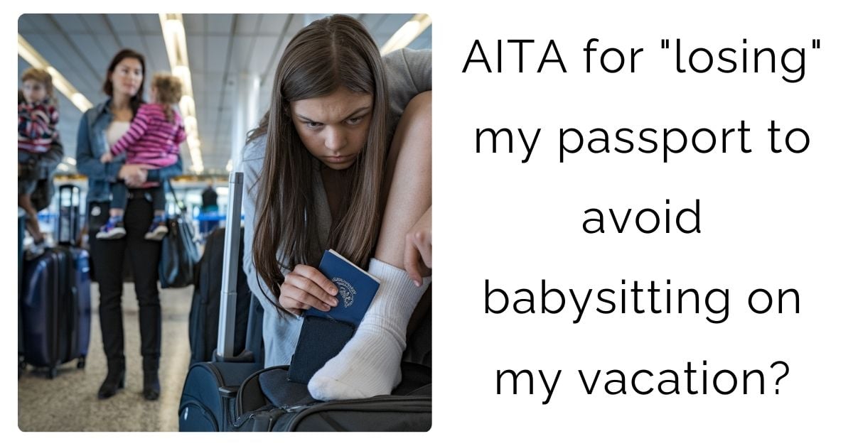 AITA for “losing” my passport to avoid babysitting on my vacation?