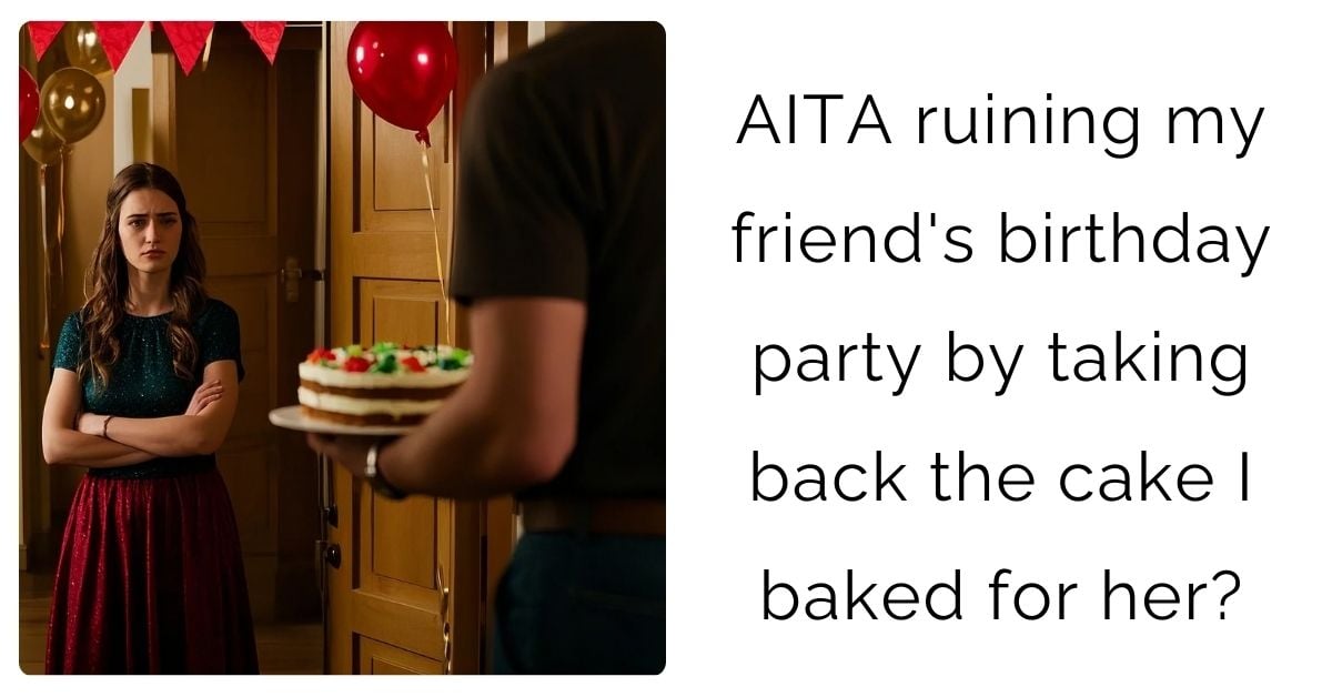 AITA ruining my friend’s birthday party by taking back the cake I baked for her?