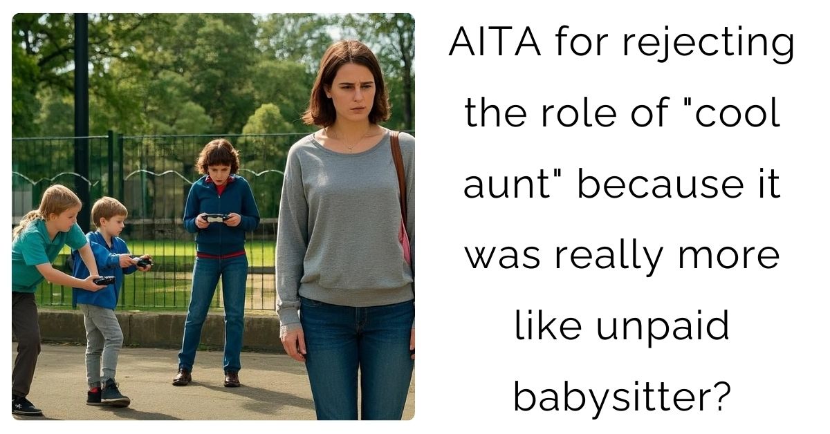 AITA for rejecting the role of “cool aunt” because it was really more like unpaid babysitter?