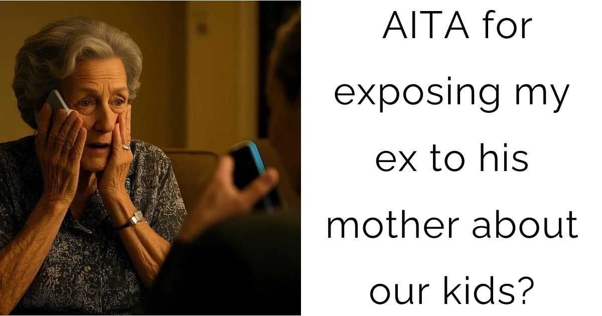 AITA for exposing my ex to his mother about our kids?