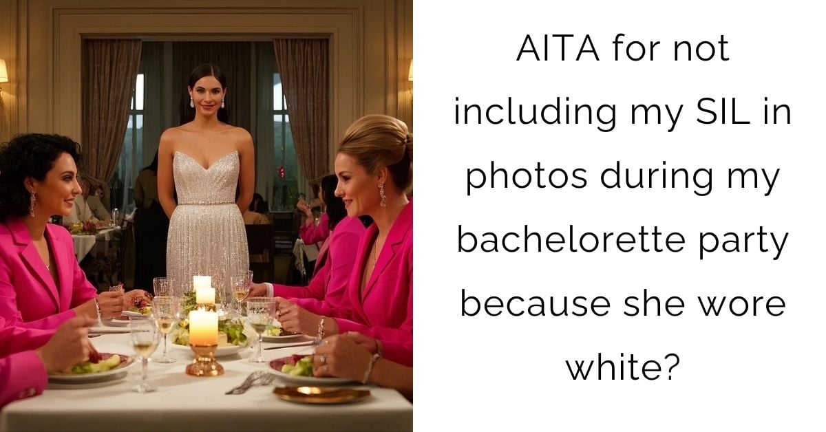 AITA for not including my SIL in photos during my bachelorette party because she wore white?