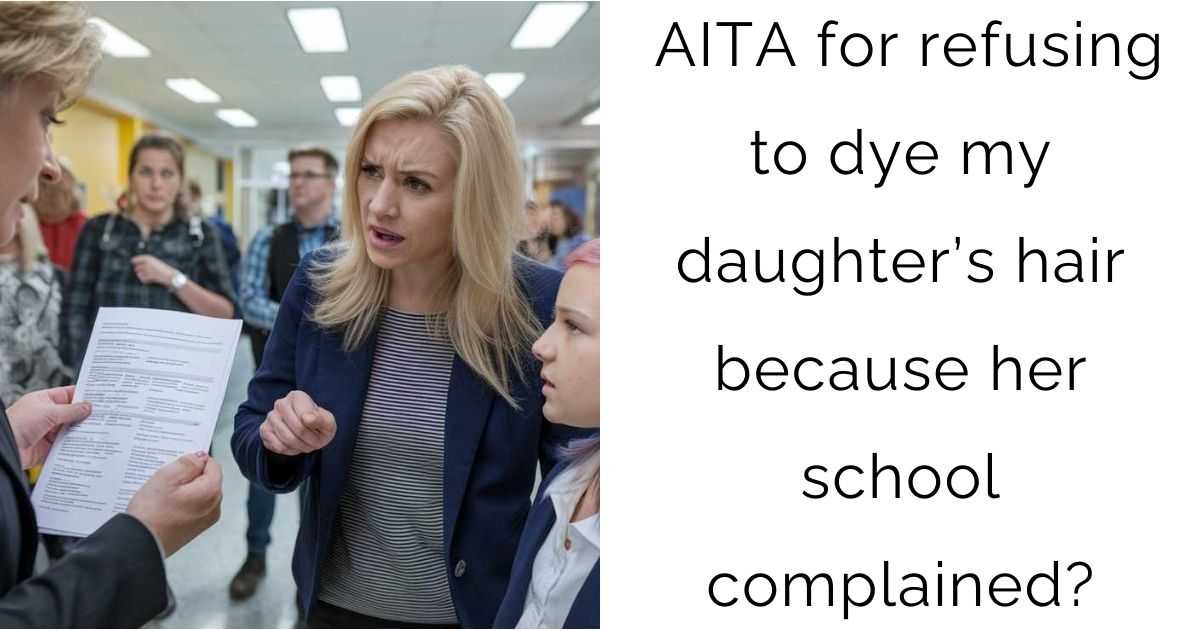 AITA for refusing to dye my daughter’s hair because her school complained?