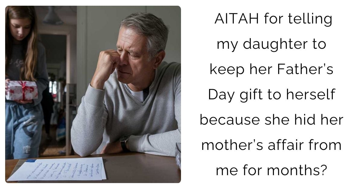 AITAH for telling my daughter to keep her Father’s Day gift to herself because she hid her mother’s affair from me for months?