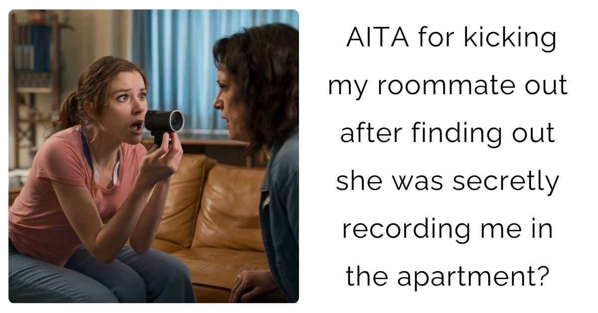 AITA for kicking my roommate out after finding out she was secretly recording me in the apartment?