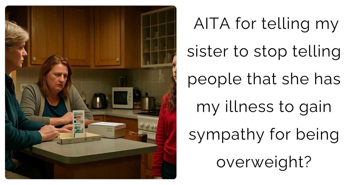 AITA for telling my sister to stop telling people that she has my illness to gain sympathy for being overweight?