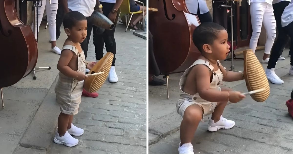 Crowd Goes Wild As Little Boy Joins Fusion Caribe In Electrifying Street Performance