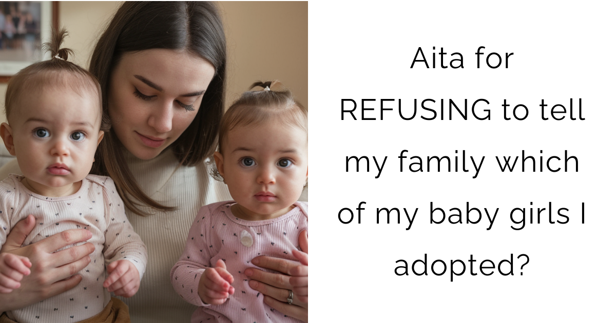 Aita for REFUSING to tell my family which of my baby girls I adopted?