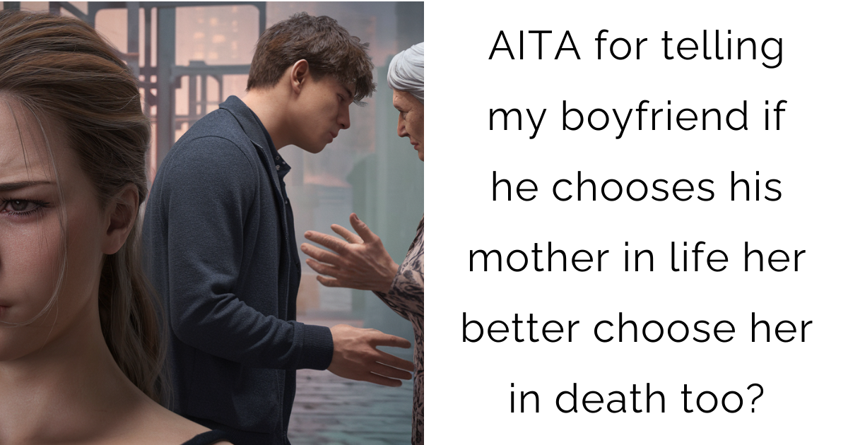 AITA for telling my boyfriend if he chooses his mother in life her better choose her in death too?