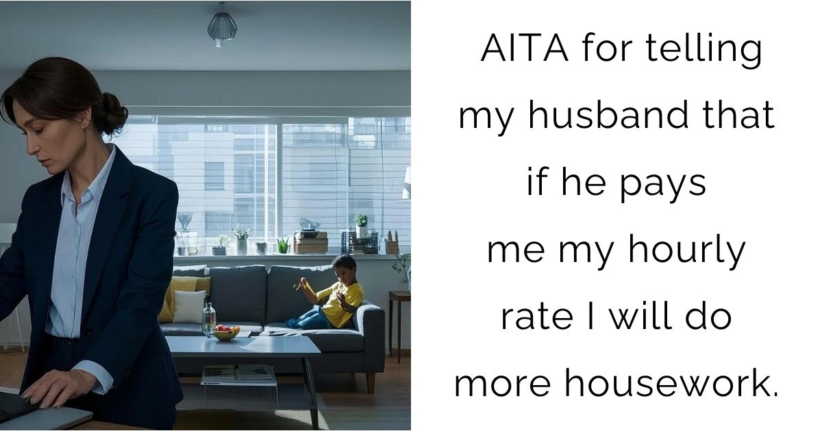 AITA for telling my husband that if he pays me my hourly rate I will do more housework.