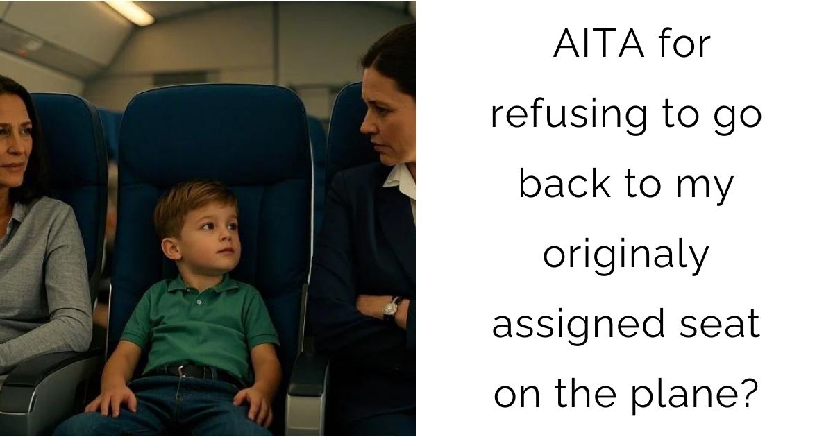 AITA for refusing to go back to my originaly assigned seat on the plane?