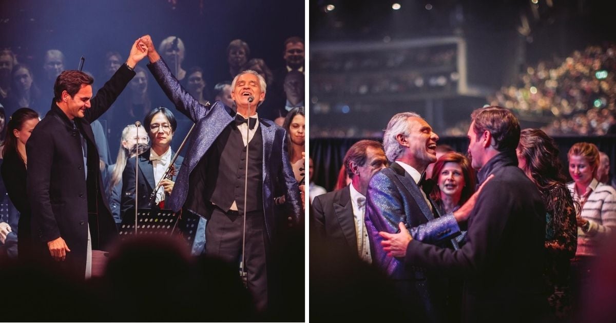 Roger Federer Cried As Andrea Bocelli Performs A Soul-Stirring Opera Piece