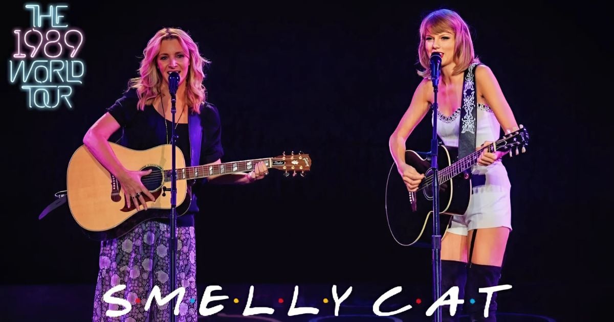 Swifties And “Friends” Fans Rejoice As Taylor Swift And Lisa Kudrow Perform “Smelly Cat”