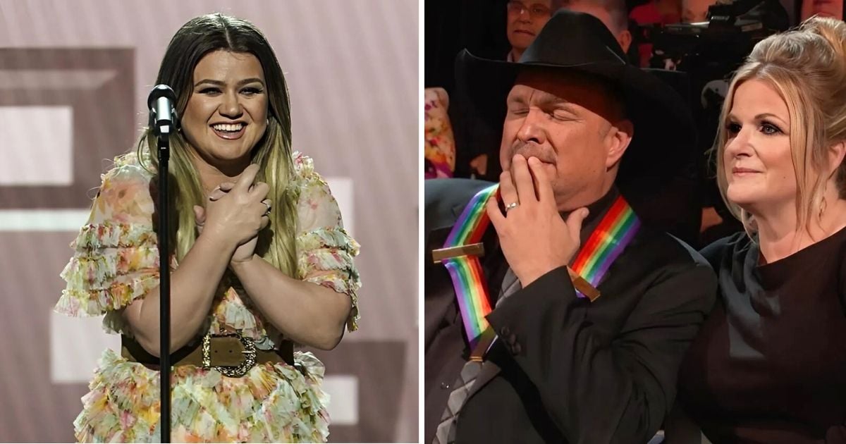 Garth Brooks Wipes Away Tears After Kelly Clarkson’s Moving “The Dance” Rendition